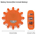 Orange led safety flare rechargeable emergency light garage strobe