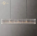 Modern san marco glass chandelier clear & gold dining room light