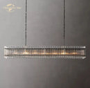Modern san marco glass chandelier clear & gold dining room light