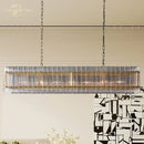 Modern san marco glass chandelier clear & gold dining room light