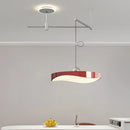 Modern black & chrome led saucer chandelier – dining room light