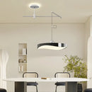Modern black & chrome led saucer chandelier – dining room light