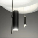 Modern white and black led saucer chandelier dining room pendant