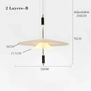 Modern white and black led saucer chandelier dining room pendant