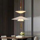 Modern white and black led saucer chandelier dining room pendant