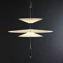 Modern white and black led saucer chandelier dining room pendant