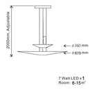 DecorBites™ LED Saucer Pendant Light for Home Decor and Living Room