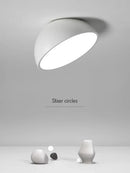 Modern white led semicircular ceiling light bedroom fixture