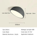 Modern white led semicircular ceiling light bedroom fixture