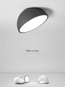 Modern white led semicircular ceiling light bedroom fixture