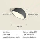 Modern white led semicircular ceiling light bedroom fixture