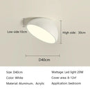 Modern white led semicircular ceiling light bedroom fixture