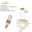 Modern gold led shell chandelier dining room tiered hanging light