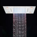 Modern black decorbites led shower faucet set bathroom rainfall head