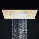 Modern black decorbites led shower faucet set bathroom rainfall head