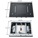 Modern black decorbites led shower faucet set bathroom rainfall head