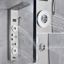 Modern chrome led shower panel with rainfall head for bathroom
