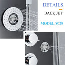 DecorBites™ LED Shower Panel Tower Rain/Waterfall Massage Spa Jets Bathroom Column