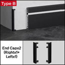 DecorBites™ LED Skirting Aluminum Profiles: Brushed Gold/Black, Conner Baseboard, Diffuser, Stair, Floor, Wall Decor