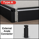 DecorBites™ LED Skirting Aluminum Profiles: Brushed Gold/Black, Conner Baseboard, Diffuser, Stair, Floor, Wall Decor