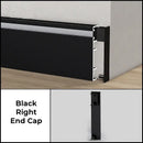Modern black aluminum profile baseboard led skirting living room lighting