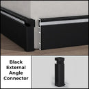 Modern black aluminum profile baseboard led skirting living room lighting