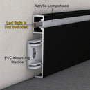 Modern black aluminum profile baseboard led skirting living room lighting