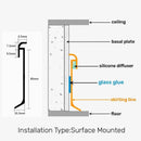 DecorBites™ LED Skirting Line Aluminum Profile for Stylish Backlighting, Stair Lighting & Wall Trim