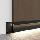 Modern black & gray led skirting line strip light kitchen lighting