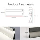 Modern black & gray led skirting line strip light kitchen lighting
