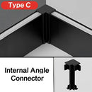Modern black aluminum led skirting profile living room recessed light