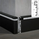 Modern black aluminum led skirting profile living room recessed light