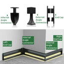 Modern black aluminum led skirting profile living room recessed light