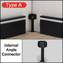 Modern black aluminum led skirting profile living room recessed light