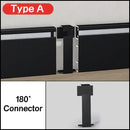 Modern black aluminum led skirting profile living room recessed light