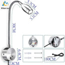 Silver flexible led snake wall lamp bedroom reading light