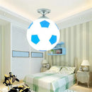 Soccer and basketball chrome ball ceiling light for boys bedroom
