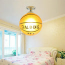 Soccer and basketball chrome ball ceiling light for boys bedroom