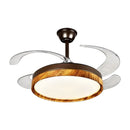 DecorBites™ LED Solid Wood Round Ceiling Fan Light with Remote Control