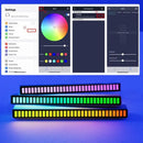 Sleek rainbow sound control light bar set for living room entertainment