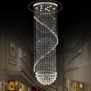 Modern led spiral crystal ball chandelier staircase hanging light