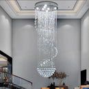 Modern led spiral crystal ball chandelier staircase hanging light