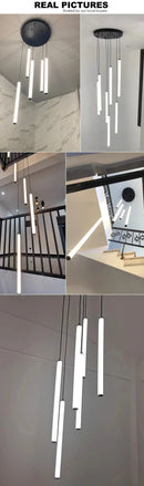 DecorBites™ LED Spiral Staircase Ceiling Chandelier