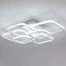 Modern white led square chandelier ceiling light for living room