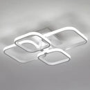 Modern white led square chandelier ceiling light for living room
