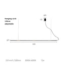 DecorBites™ LED Square Sensor Chandelier for Living Room Lighting