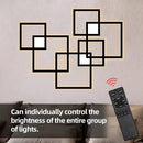 Modern black geometric square wall lamp for living room