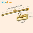 Gold stainless steel led wall lamp bathroom picture light