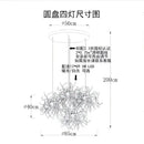 DecorBites™ LED Stainless Steel Chandelier Pendant Lights for Modern Home Decor Lighting