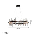 Modern geometric silver stainless steel led pendant light living room